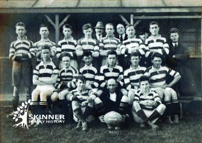 539 - Raymond Skinner (Back Row, Far Right Player) Usk Rugby Club 2nd Team 1925 - 26