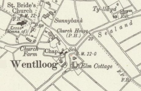Map of Baptist Chapel, St Bride