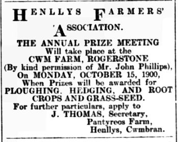 Event at Cwm Farm 1900