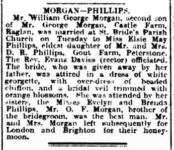 Western_Mail_30_April_1924 Elsie marriage